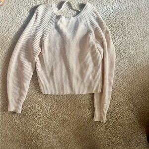 American Eagle Outfitters Cream Crew Neck Sweater